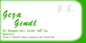geza gindl business card